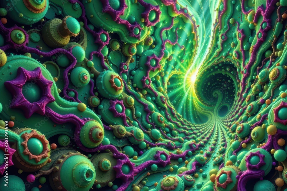 Poster imagine an abstract fractal art background teeming with intricate patterns and mesmerizing shapes, a
