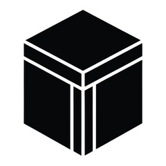 Isometric Cube Design A Minimalist Black and White Geometric Shape