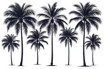 Obraz premium silhouette of palm trees