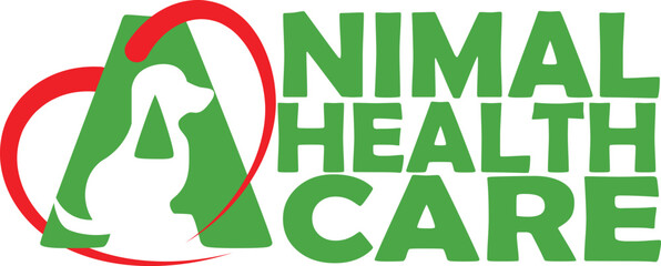 Unique and bold animal healthcare branding logo design with pet silhouette inside letter AWeb