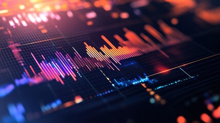Abstract Data Visualization with Colorful Graph Elements and Lines