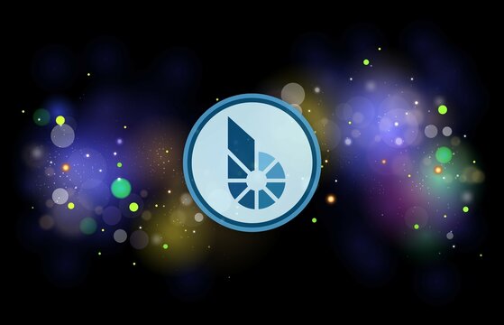 bitshares-bts virtual currency images on digital background. 3d illustrations.