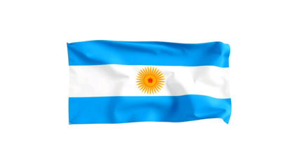 National Flag Of Argentina isolated on transparent background 