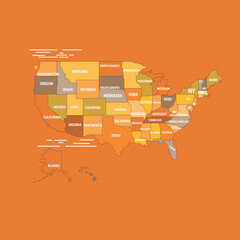 vibrant and factually rich American map