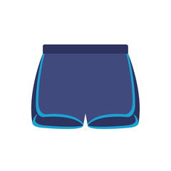 Minimalist Vector Illustration of Blue Running Shorts: Simple Graphic Design of Athletic Apparel, Ideal for Fitness, Sports, and Active Lifestyle-Related Projects