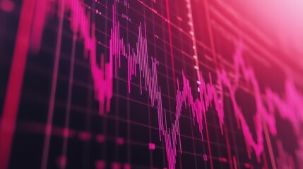 Vibrant Digital Stock Market Graph Trend Analysis Abstract Background
