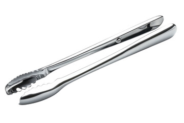 Fototapeta premium Elegant Stainless Steel Serving Tongs Perfect for Salads Snacks and on transparent background