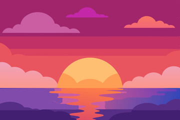 Obraz premium sunset over the sea