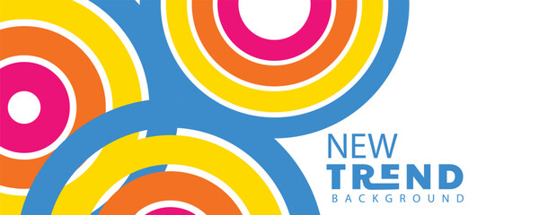 Abstract orange and red gradient geometric shape circle background. Modern futuristic background. Can be use for landing page, book covers, brochures, flyers, abstract background