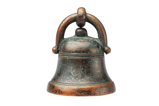 Ancient Bronze Bell Antique Artifact History Relic Patina Metalwork Museum on transparent background