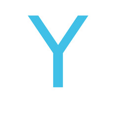 Letter Y Illustration, Isolated on White Background
