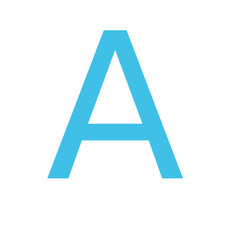 Letter A Illustration, Isolated on White Background
