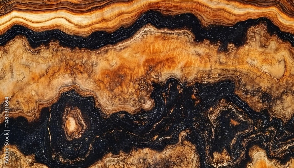 Poster detailed view of a natural stone surface with intricate patterns.