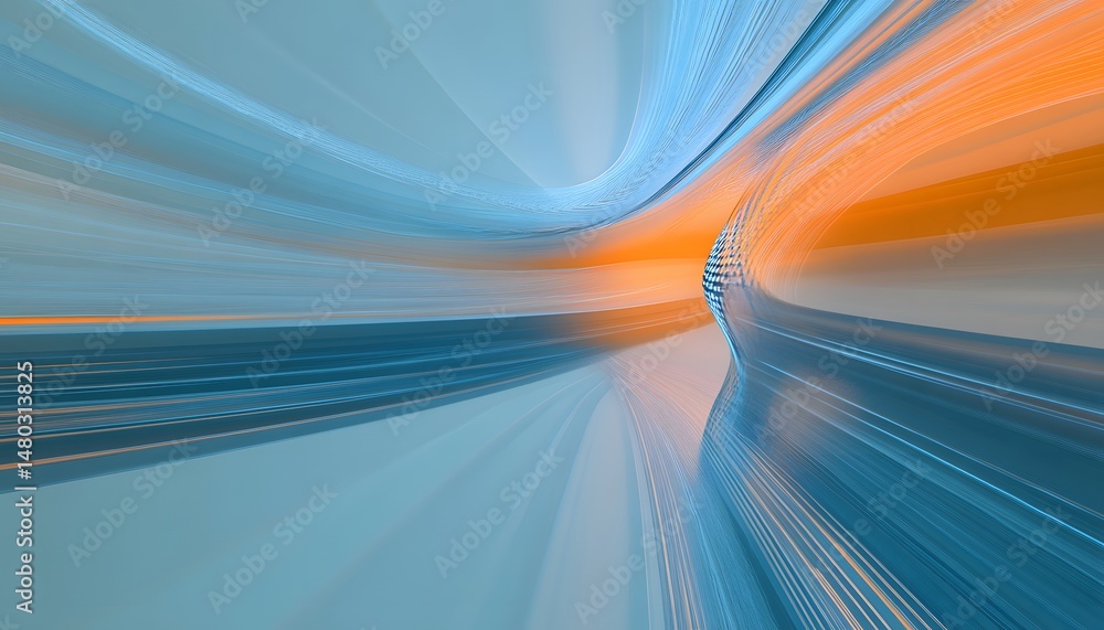 Aufkleber abstract design with dynamic, flowing lines.