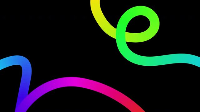 Color Line Gradient. Rainbow Color Wave Line.