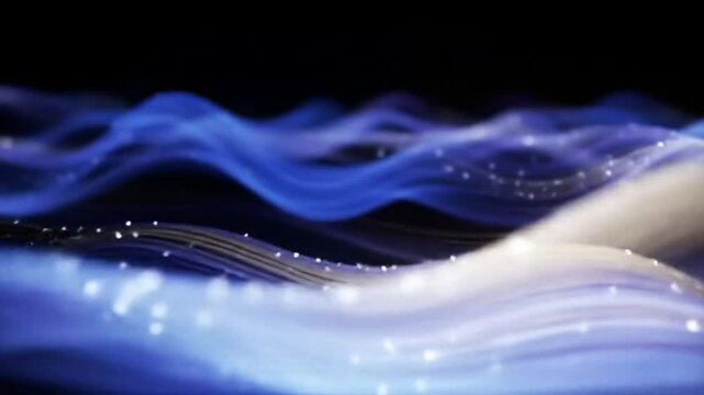 Hypnotic Visual Rhythm Abstract Light Waves Loop