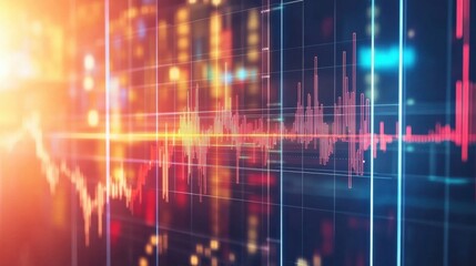 Data Analysis Visual with Colorful Graphs and Bar Charts in Motion