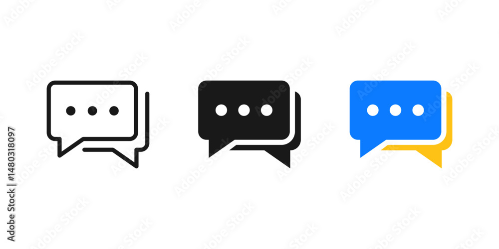 Poster chat icon vector isolated. trendy message symbol. chat vector icon. talk bubble speech icon. chat me