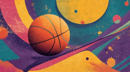 abstract basketball concept for background banner