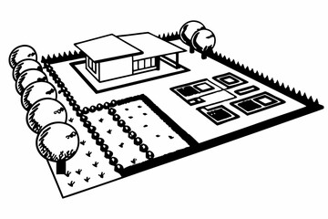 house on a white background