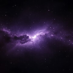 Naklejka premium Deep space nebula, vibrant purple hues