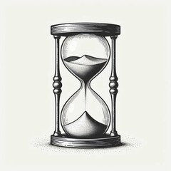 Detailed Hourglass Illustration Times Passage