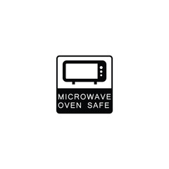 Microwave oven safe badge logo. Suitable for utensils information sign
