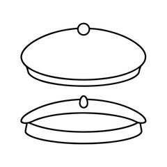 empty plate on a white background