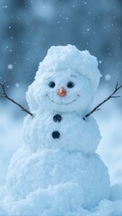 Fototapeta premium Snowman silhouette