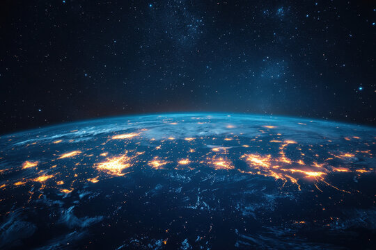 A striking view of Earth from space, showcasing its vibrant colors and majestic beauty.