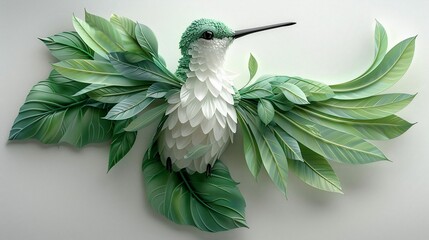 Hummingbird in Flight: A Paper Sculpture Masterpiece