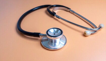 stethoscope on green background