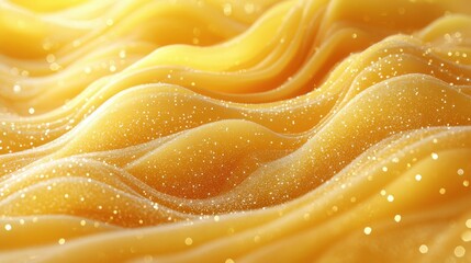 Fototapeta premium Shimmering Yellow Wave Texture with Sparkles and Glowing Effect