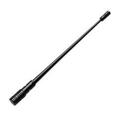 Sleek black microphone boom arm perfect for studio recording podcasting on transparent background
