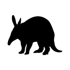 Download this cute aardvark vector illustration silhouette for your graphic design projects today