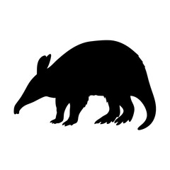 Download this aardvark silhouette vector image for free african wildlife animal illustration design