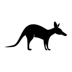 Discover the aardvark silhouette vector illustration for wildlife animal enthusiasts and designers