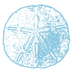 Seashell Vintage Icons_Seashell 11 Blue