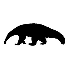 Download black anteater silhouette vector image for free anteater outline drawing animal art