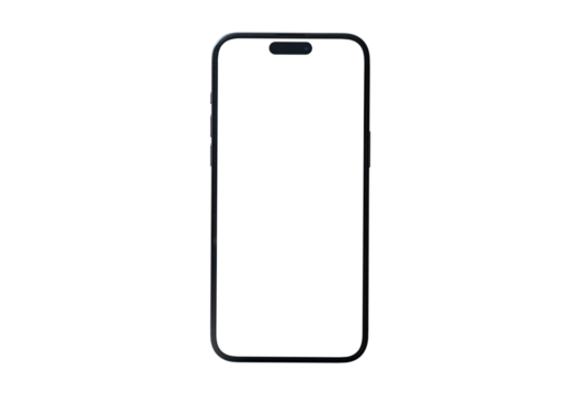 Mockup smart phone new generation isolated screen Transparent and Clipping Path for Infographic Business web site design app