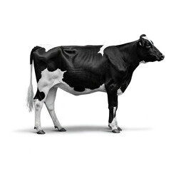 Fototapeta premium black and white cow