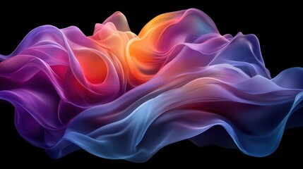 Fototapeta premium Abstract flowing fabric