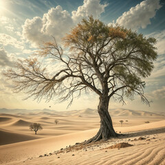 Fototapeta premium lonely tree in the desert