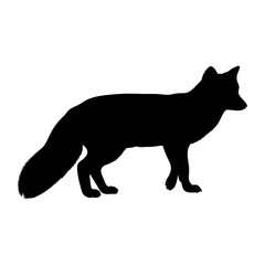 Fox silhouette vector image for graphic design projects animal illustration wildlife art template