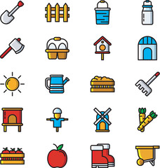 Agriculture Icon Color Set