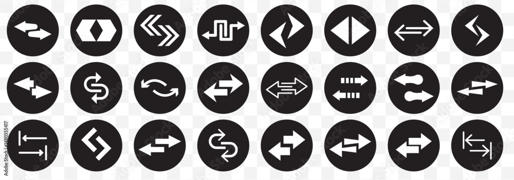 Aufkleber arrow icons set. arrow collection. simple arrow big set. vector illustration on transparent backgrou