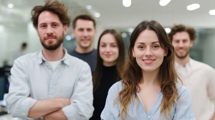 Obraz premium Young business team.