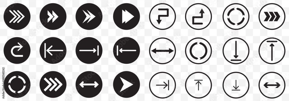 Poster set black arrows for web design. arrows vector icon. arrow icon. set of big black vector arrows. cur