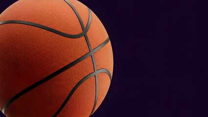 Obraz premium Orange basketball closeup