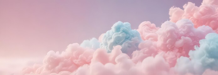 Fototapeta premium Dreamy pastel gradient, soft cotton candy texture, smooth, pink